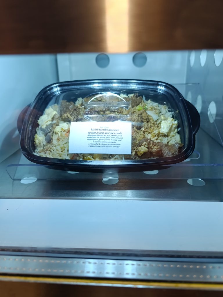 Plat à emporter dans un casier Filbing