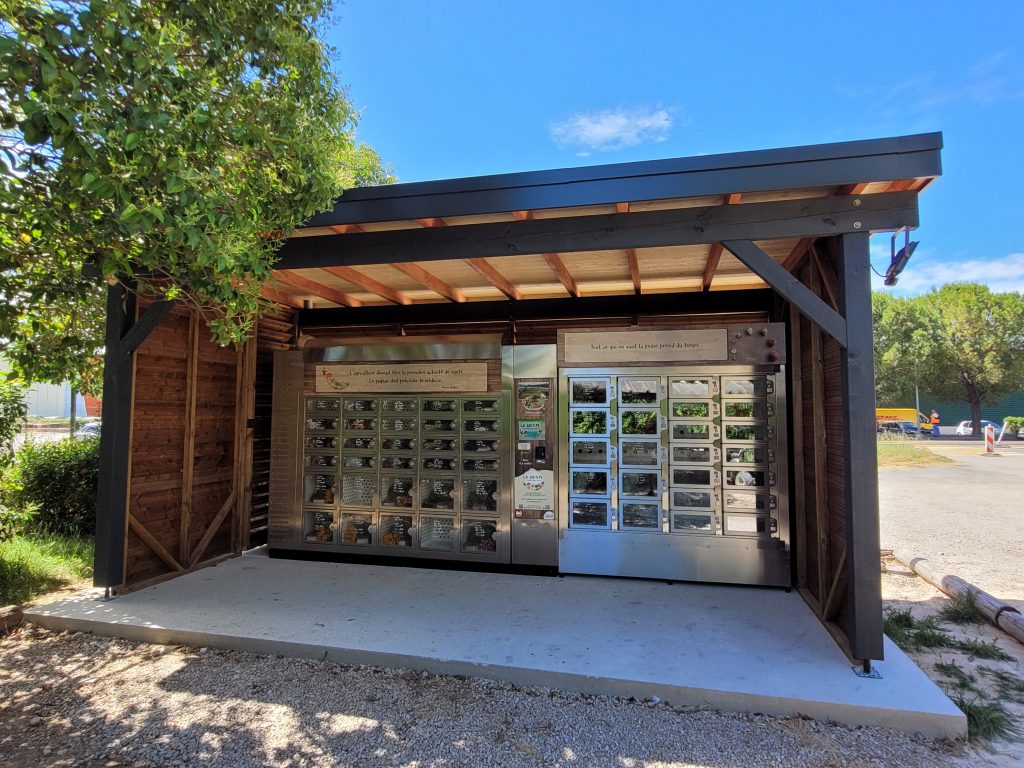 Photo d'un distributeur automatique de légumes