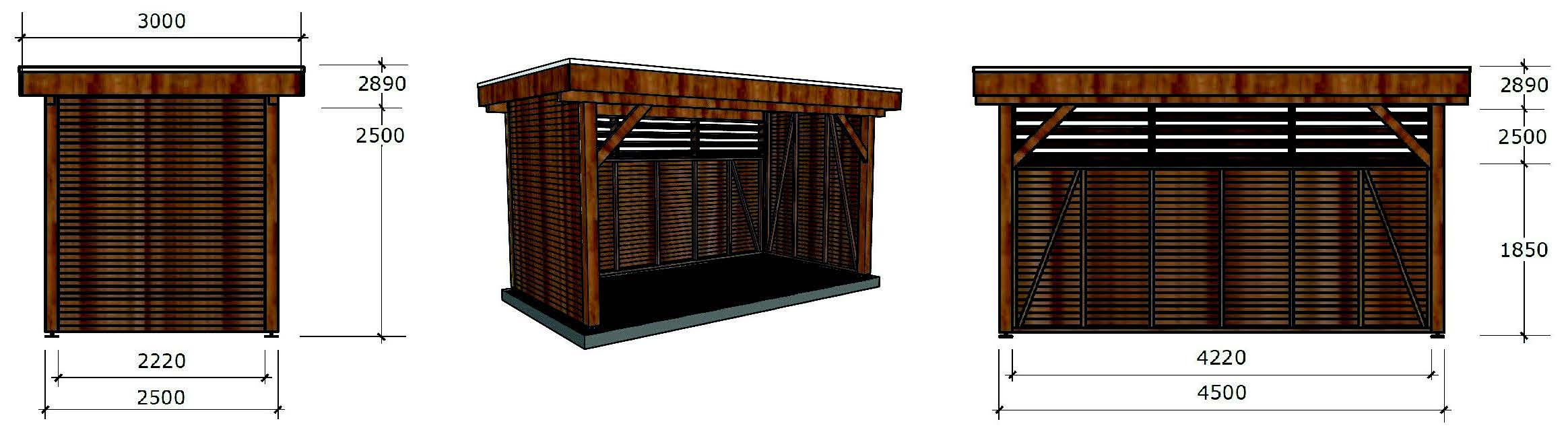 Abris bois pour distributeur automatique