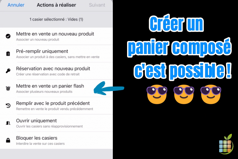 Fonctionnalité panier composé